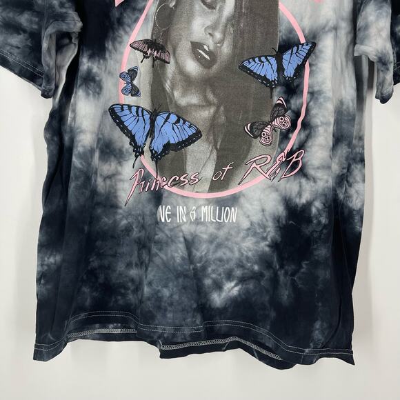 Aaliyah Princess Of R&B One In A Million Portrait Tie Dye T-Shirt Size 1X NWOT - Picture 6 of 12